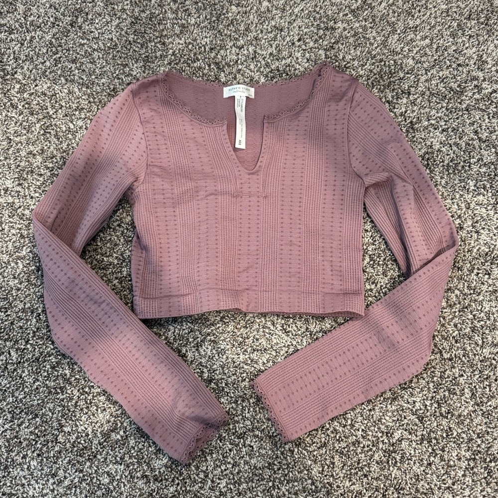 Altar’d State Purple Long Sleeve Top